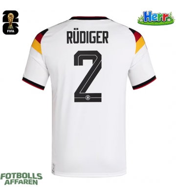 Tyskland Antonio Rudiger #2 Hemmatröja VM 2026 Kortärmad